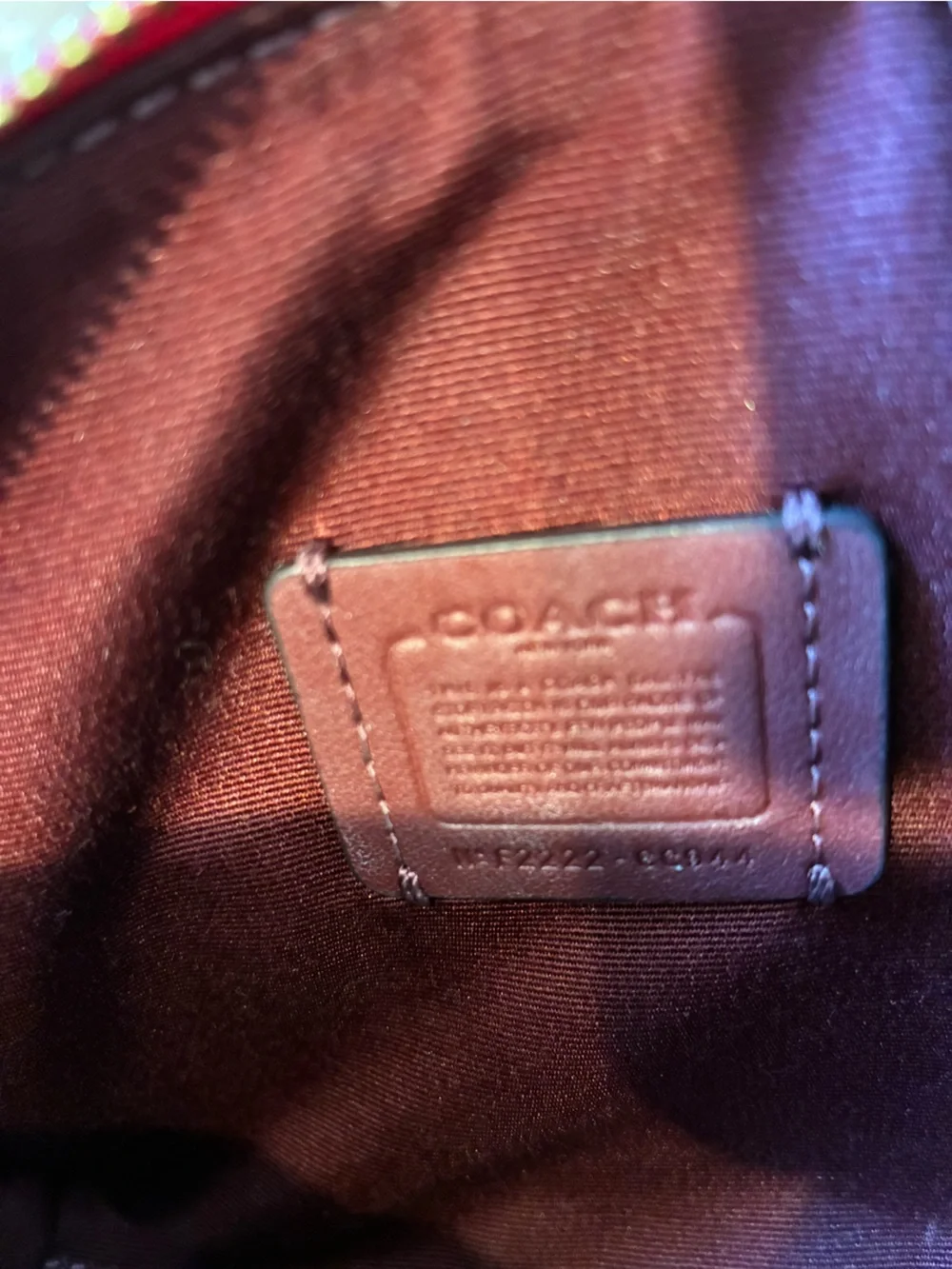 Coach Mini Rowan Crossbody Bag 1941 Red Embossed Signature Leather.